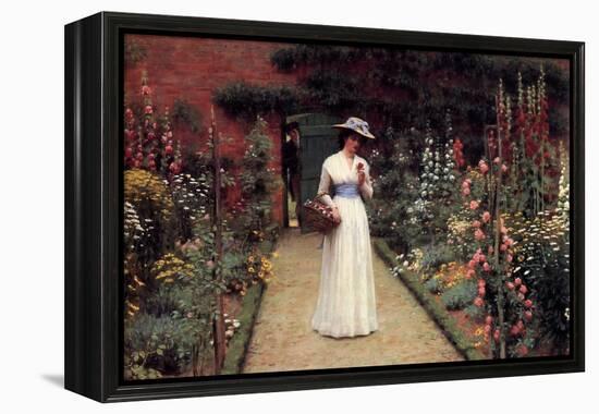 Lady in the Garden-Edmund Blair Leighton-Framed Stretched Canvas