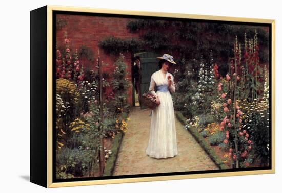 Lady in the Garden-Edmund Blair Leighton-Framed Stretched Canvas