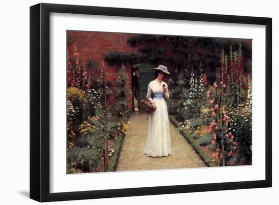 Lady in the Garden-Edmund Blair Leighton-Framed Art Print