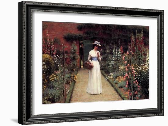 Lady in the Garden-Edmund Blair Leighton-Framed Art Print