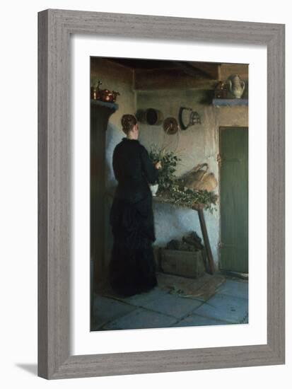 Lady in the Kitchen-Viggo Johansen-Framed Giclee Print