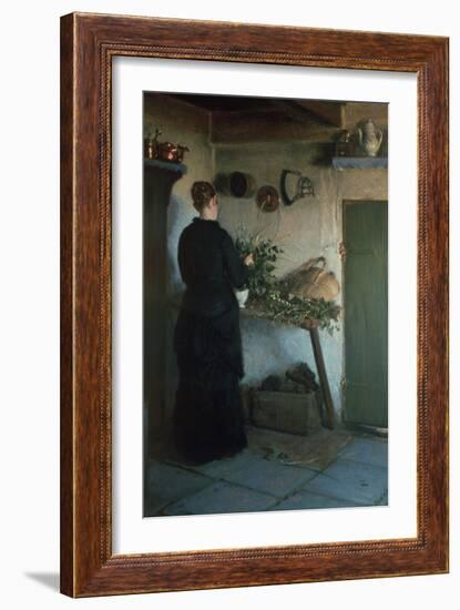 Lady in the Kitchen-Viggo Johansen-Framed Giclee Print