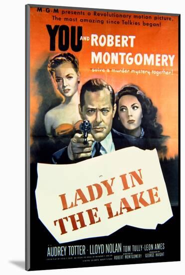 Lady in the Lake - Movie Poster Reproduction-null-Mounted Photo