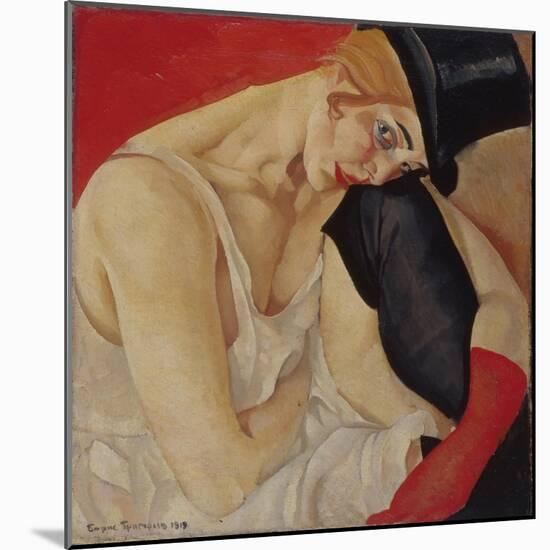 Lady in Top Hat, 1919-Boris Dmitryevich Grigoriev-Mounted Giclee Print