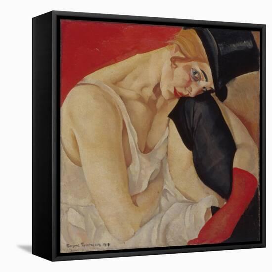 Lady in Top Hat, 1919-Boris Dmitryevich Grigoriev-Framed Premier Image Canvas