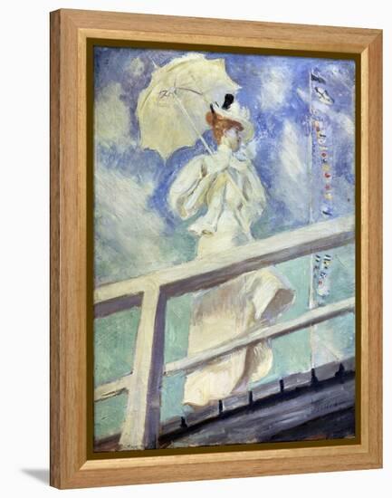 Lady in White, Late 19th Century-Paul Cesar Helleu-Framed Premier Image Canvas