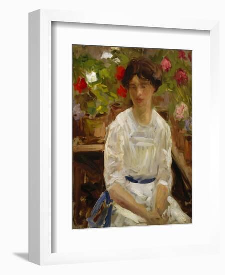 Lady in White-Francis Campbell Boileau Cadell-Framed Giclee Print