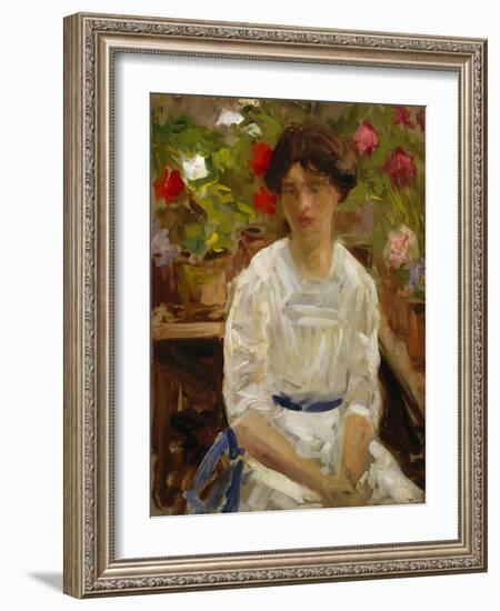 Lady in White-Francis Campbell Boileau Cadell-Framed Giclee Print