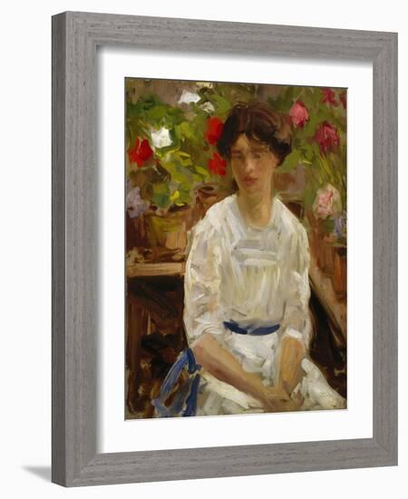 Lady in White-Francis Campbell Boileau Cadell-Framed Giclee Print