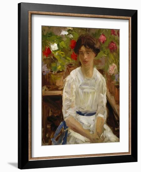 Lady in White-Francis Campbell Boileau Cadell-Framed Giclee Print