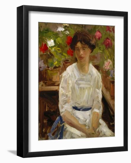 Lady in White-Francis Campbell Boileau Cadell-Framed Giclee Print