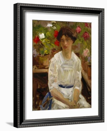 Lady in White-Francis Campbell Boileau Cadell-Framed Giclee Print