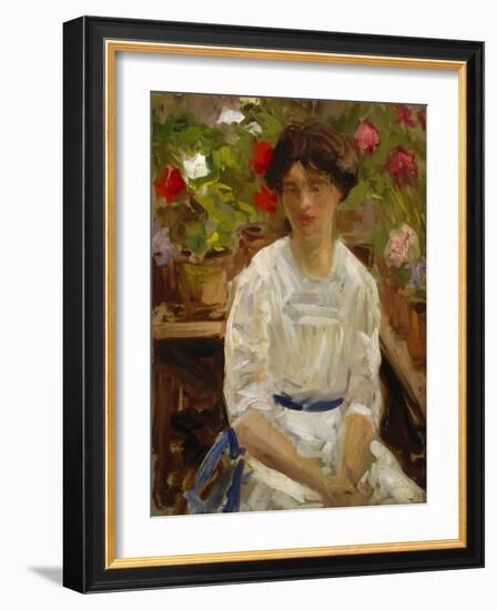 Lady in White-Francis Campbell Boileau Cadell-Framed Giclee Print