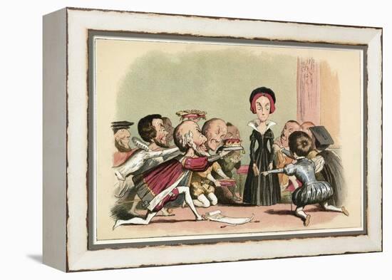 Lady Jane Dudley Pressed to Accept the Crown-Richard Doyle-Framed Premier Image Canvas