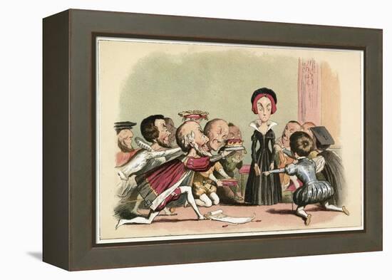 Lady Jane Dudley Pressed to Accept the Crown-Richard Doyle-Framed Premier Image Canvas