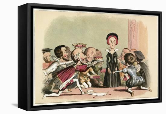 Lady Jane Dudley Pressed to Accept the Crown-Richard Doyle-Framed Premier Image Canvas