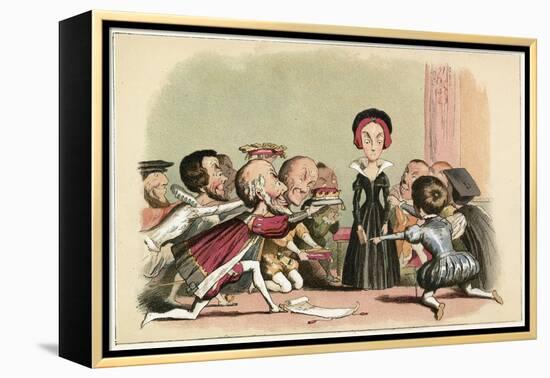 Lady Jane Dudley Pressed to Accept the Crown-Richard Doyle-Framed Premier Image Canvas