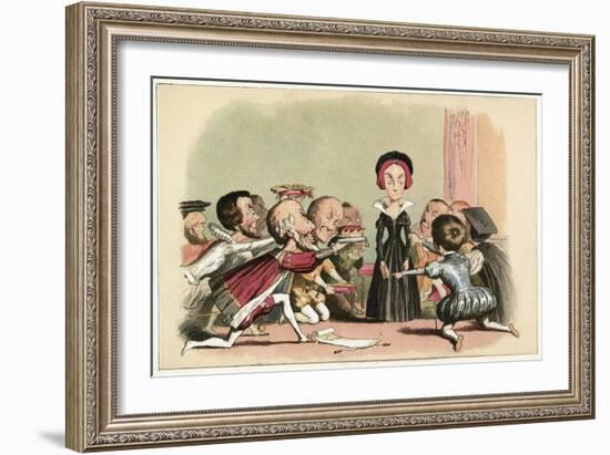 Lady Jane Dudley Pressed to Accept the Crown-Richard Doyle-Framed Giclee Print