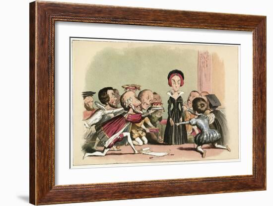 Lady Jane Dudley Pressed to Accept the Crown-Richard Doyle-Framed Giclee Print