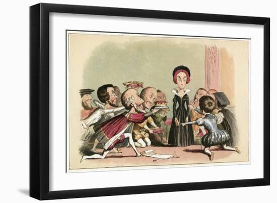 Lady Jane Dudley Pressed to Accept the Crown-Richard Doyle-Framed Giclee Print