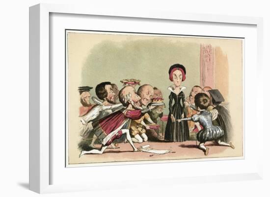 Lady Jane Dudley Pressed to Accept the Crown-Richard Doyle-Framed Giclee Print