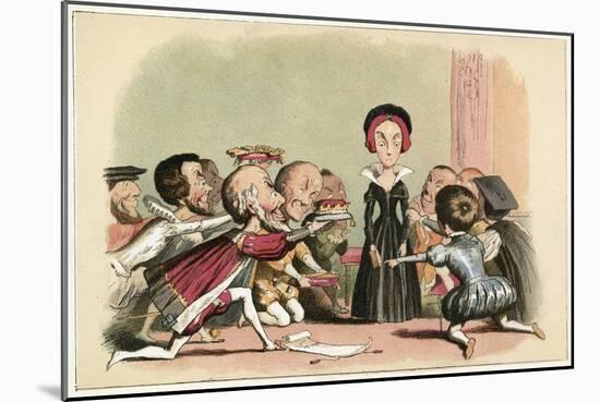 Lady Jane Dudley Pressed to Accept the Crown-Richard Doyle-Mounted Giclee Print