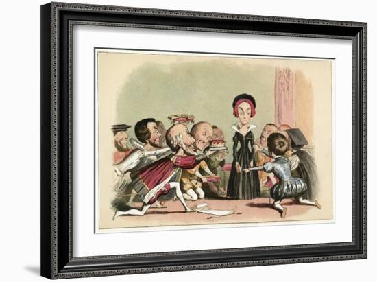 Lady Jane Dudley Pressed to Accept the Crown-Richard Doyle-Framed Giclee Print