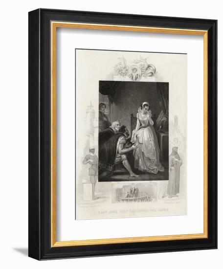 Lady Jane Grey Declining the Crown-J. Rogers-Framed Art Print