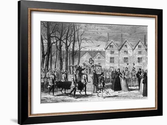 Lady Jane Grey Meeting the Body of Her Husband on the Way to the Scaffold, 1554-George Cruikshank-Framed Giclee Print