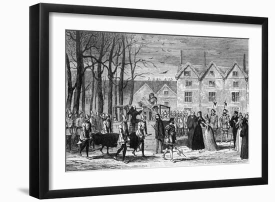 Lady Jane Grey Meeting the Body of Her Husband on the Way to the Scaffold, 1554-George Cruikshank-Framed Giclee Print