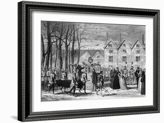 Lady Jane Grey Meeting the Body of Her Husband on the Way to the Scaffold, 1554-George Cruikshank-Framed Giclee Print