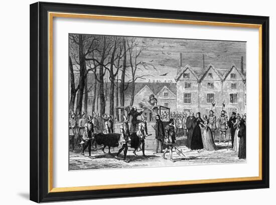 Lady Jane Grey Meeting the Body of Her Husband on the Way to the Scaffold, 1554-George Cruikshank-Framed Giclee Print