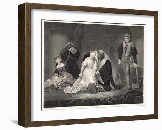 Lady Jane Grey Queen for Nine Days is Beheaded at the Tower of London on Charges of Treason-Harry Payne-Framed Art Print