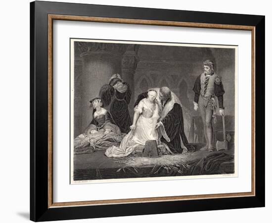 Lady Jane Grey Queen for Nine Days is Beheaded at the Tower of London on Charges of Treason-Harry Payne-Framed Art Print