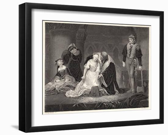 Lady Jane Grey Queen for Nine Days is Beheaded at the Tower of London on Charges of Treason-Harry Payne-Framed Art Print