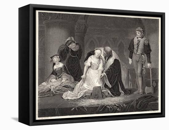 Lady Jane Grey Queen for Nine Days is Beheaded at the Tower of London on Charges of Treason-Harry Payne-Framed Stretched Canvas
