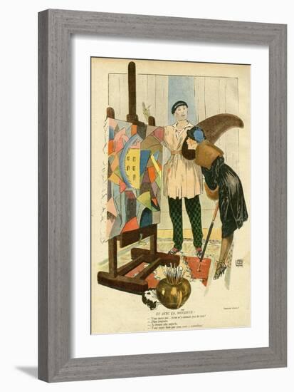 Lady Likes a Painting-Georges Leonnec-Framed Art Print