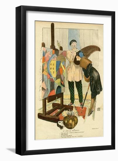 Lady Likes a Painting-Georges Leonnec-Framed Art Print