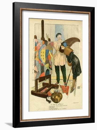 Lady Likes a Painting-Georges Leonnec-Framed Art Print