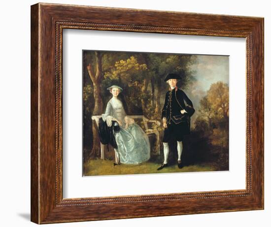 Lady Lloyd and Her Son, Richard Savage Lloyd, of Hintlesham Hall, Suffolk, C.1745-46-Thomas Gainsborough-Framed Giclee Print