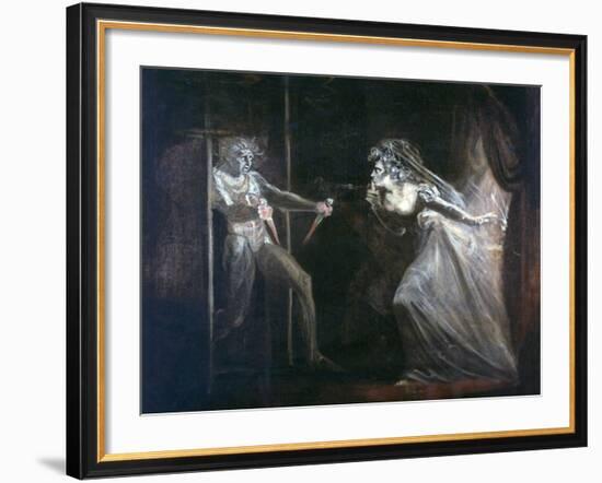 Lady Macbeth Seizing the Daggers, Exhibited 1812-Henry Fuseli-Framed Giclee Print