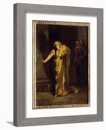 Lady Macbeth Sleepwalking Illustration of the Work of the Same Name by William Shakespeare (1564-16-Ferdinand Victor Eugene Delacroix-Framed Giclee Print