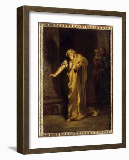 Lady Macbeth Sleepwalking Illustration of the Work of the Same Name by William Shakespeare (1564-16-Ferdinand Victor Eugene Delacroix-Framed Giclee Print