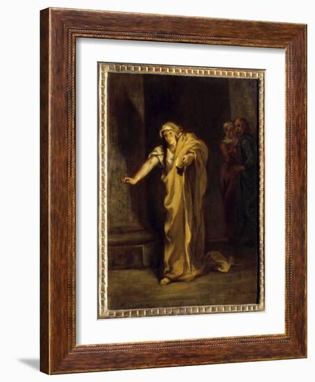 Lady Macbeth Sleepwalking Illustration of the Work of the Same Name by William Shakespeare (1564-16-Ferdinand Victor Eugene Delacroix-Framed Giclee Print