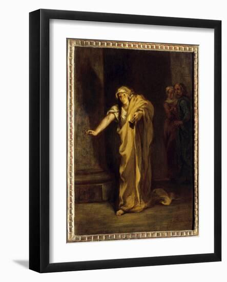 Lady Macbeth Sleepwalking Illustration of the Work of the Same Name by William Shakespeare (1564-16-Ferdinand Victor Eugene Delacroix-Framed Giclee Print