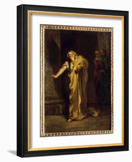 Lady Macbeth Sleepwalking Illustration of the Work of the Same Name by William Shakespeare (1564-16-Ferdinand Victor Eugene Delacroix-Framed Giclee Print