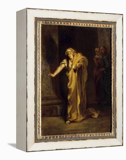 Lady Macbeth Sleepwalking Illustration of the Work of the Same Name by William Shakespeare (1564-16-Ferdinand Victor Eugene Delacroix-Framed Premier Image Canvas