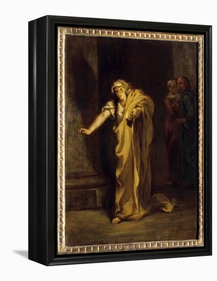 Lady Macbeth Sleepwalking Illustration of the Work of the Same Name by William Shakespeare (1564-16-Ferdinand Victor Eugene Delacroix-Framed Premier Image Canvas