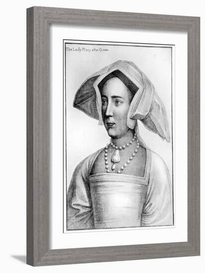 Lady Mary, 16th Century-Hans Holbein the Younger-Framed Giclee Print