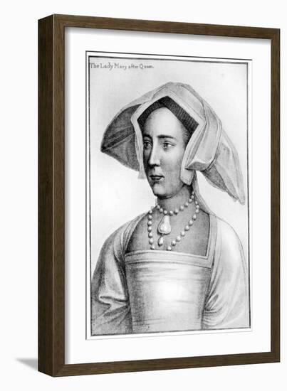 Lady Mary, 16th Century-Hans Holbein the Younger-Framed Giclee Print